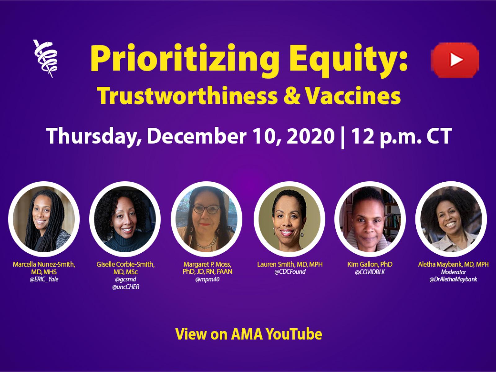 Prioritizing Equity: Trustworthiness & Vaccines banner