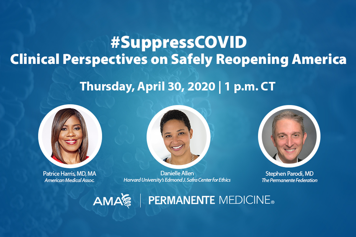 Clinical Perspectives on Safely Reopening America tweet chat banner