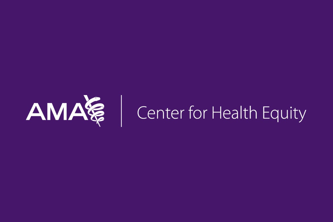 AMA Center for Health Equity logo purple background