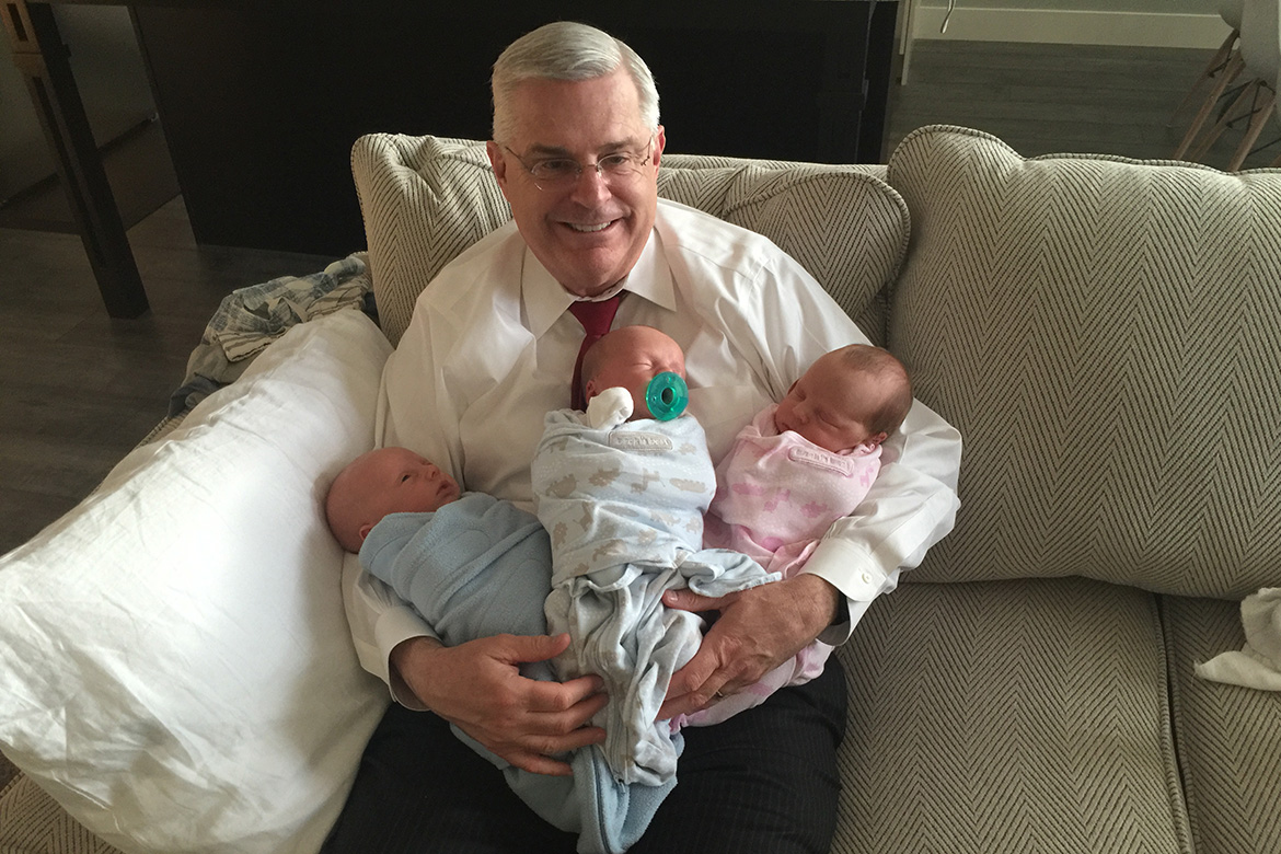 SPS profile: William L. Hamilton, MD, MBA with grandchildren