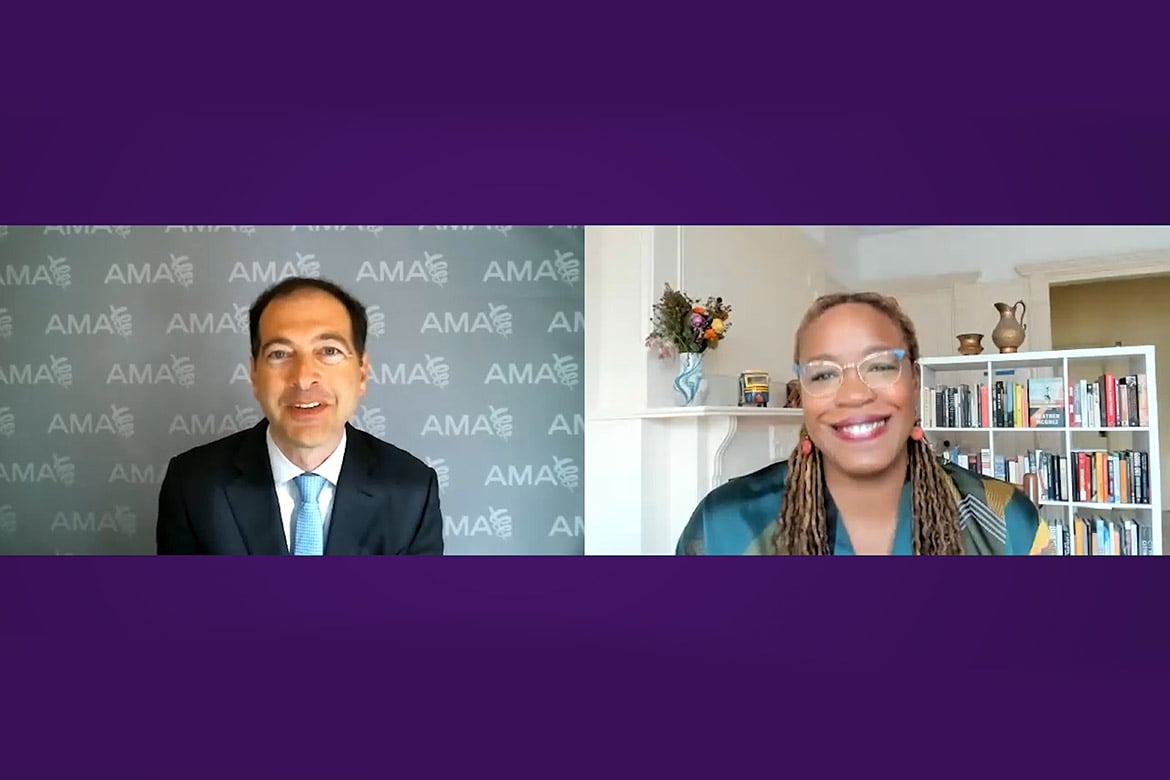 AMA President-elect Jack Resneck, MD, in conversation with author Heather McGhee