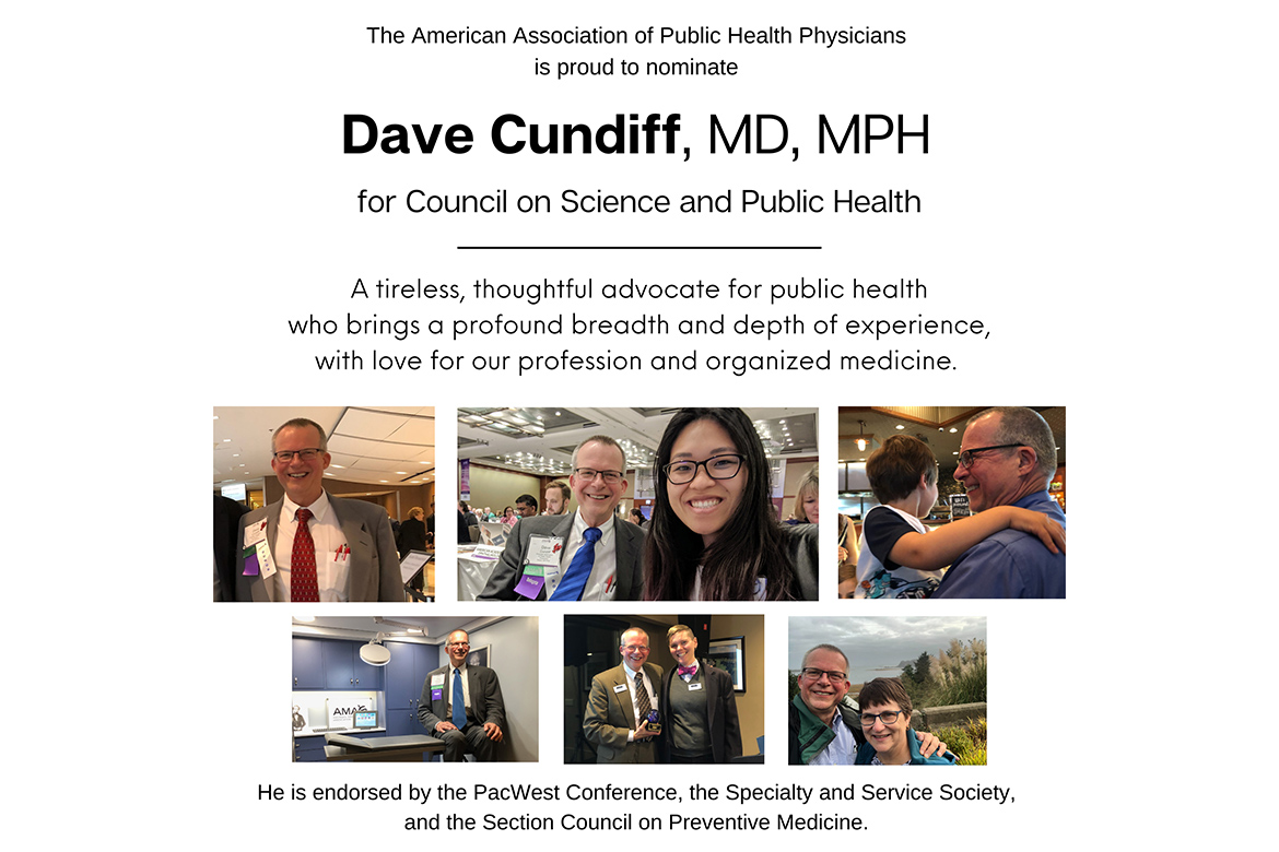 Dave Cundiff, MD, MPH, FASAM, endorsement