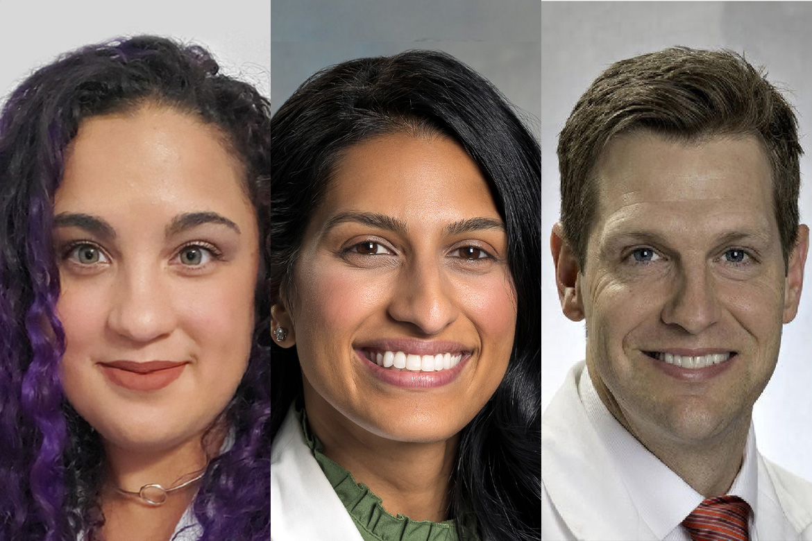 Pictured: Kavitha Ranganathan, MD, (l); Cierra N. Harper, BS (middle); Timothy R. Smith, MD, PhD, MPH (r)