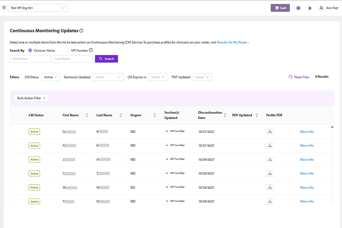 AMA Profiles migration-Org