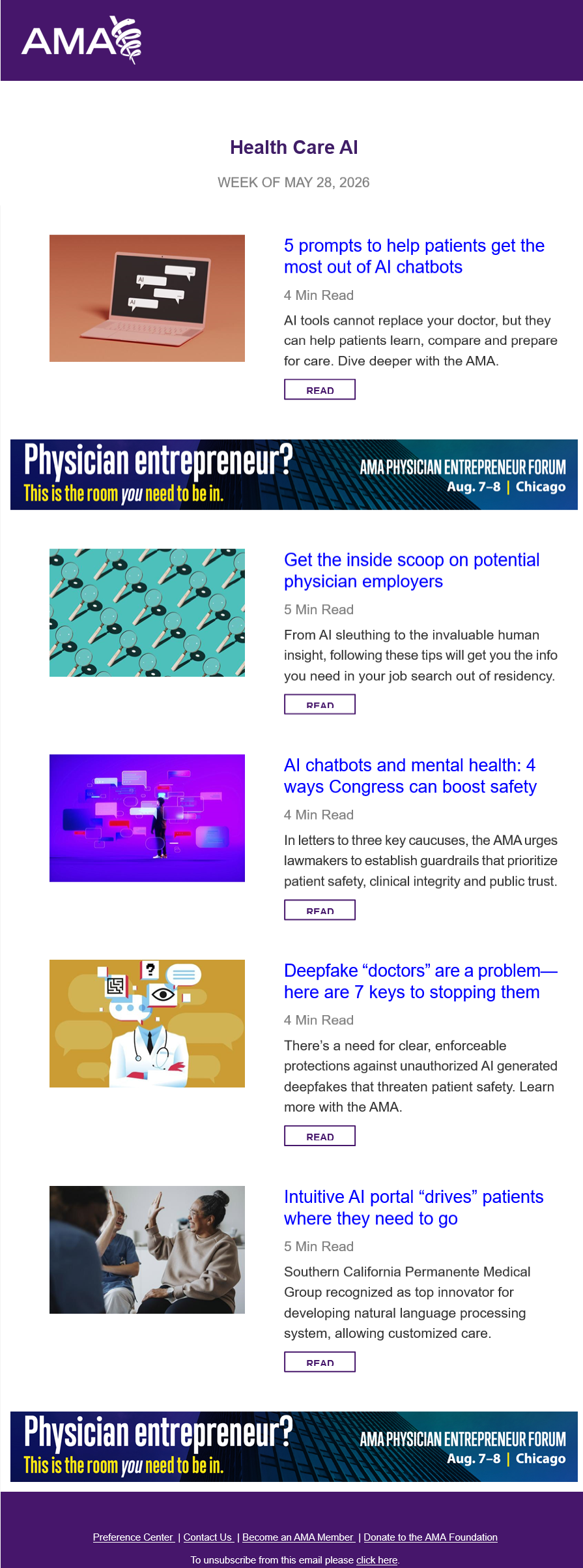 Health Care AI Sample Newsletter (2026 update)