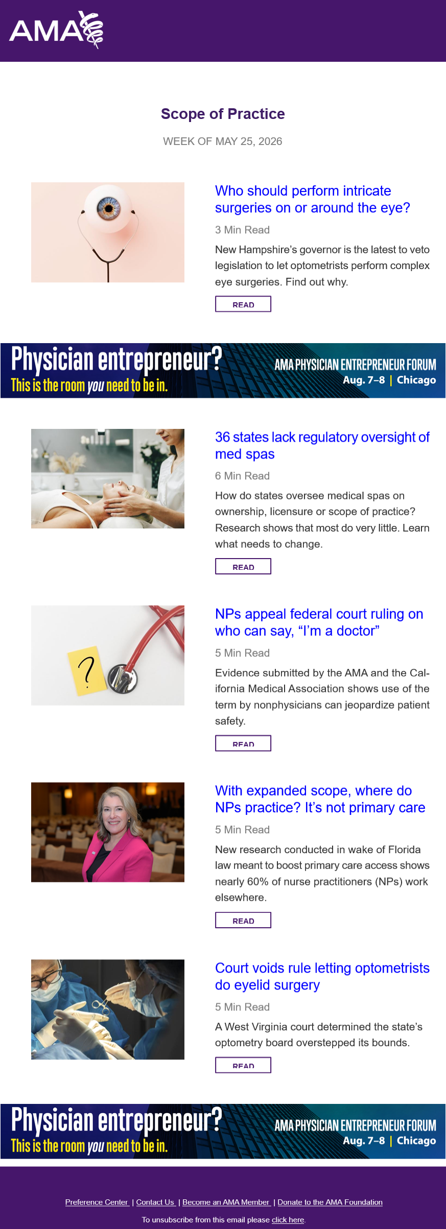 Scope of Practice newsletter sample (2026 update)