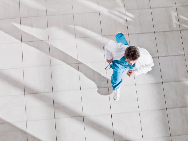 Physician running