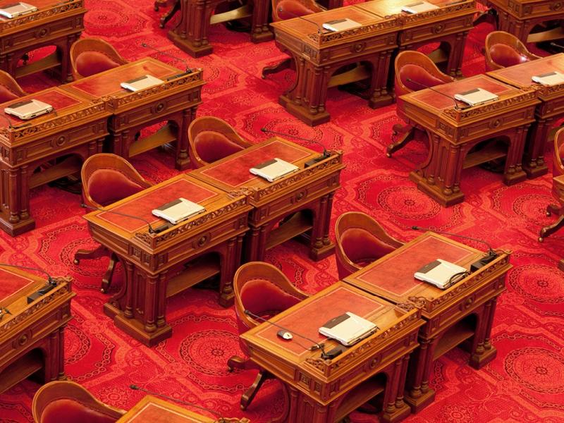 Empty legislation room