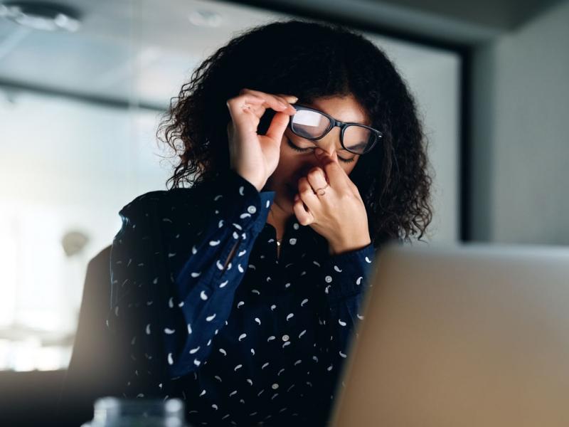 Person in front of laptop