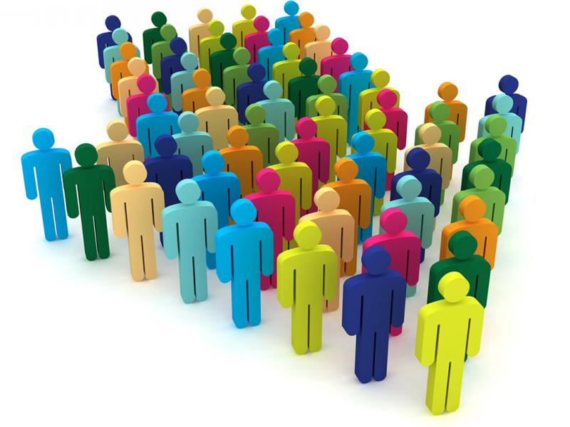 Arrow composed of figures