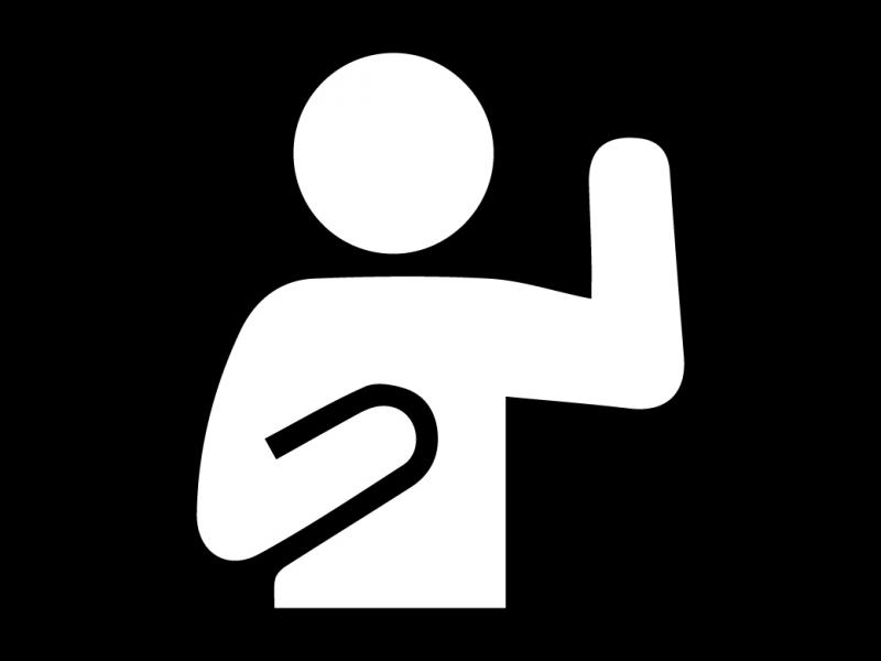 Figure taking an oath