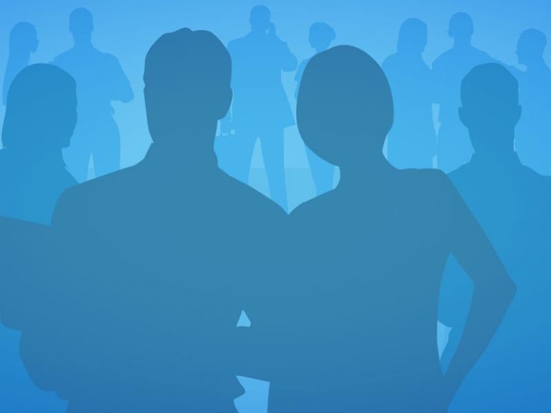 Silhouette of various individuals