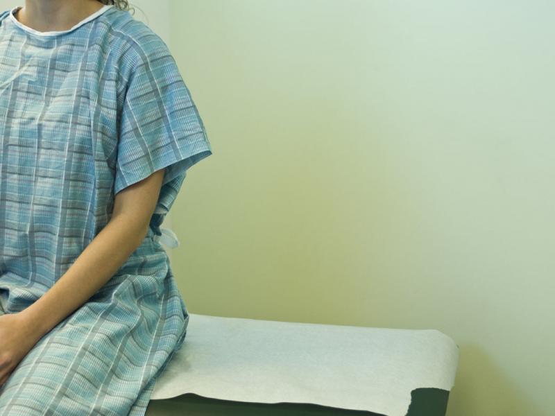 Patient in physician office