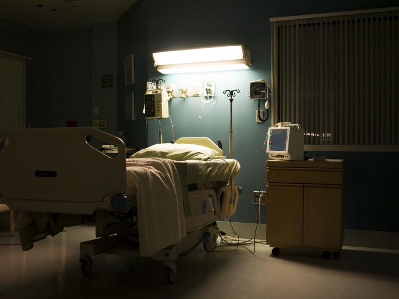 Empty hospital room