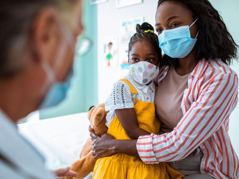 Family at a physician's office