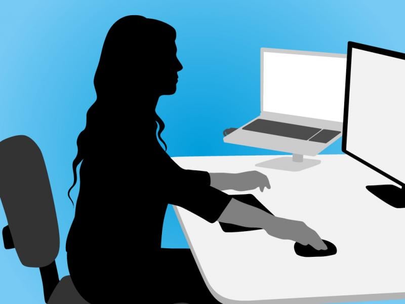 Person at a computer