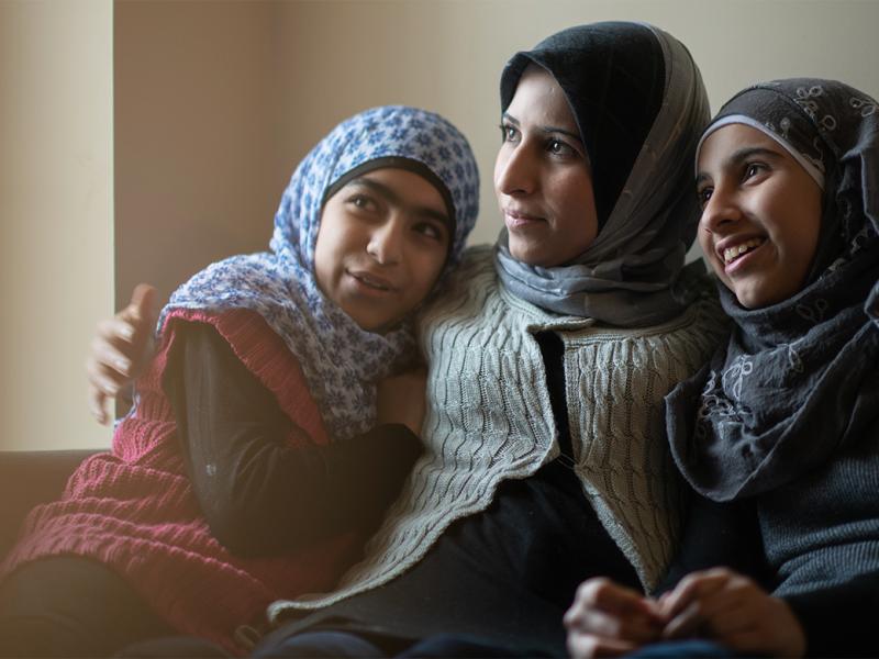 Groupe of people smiling