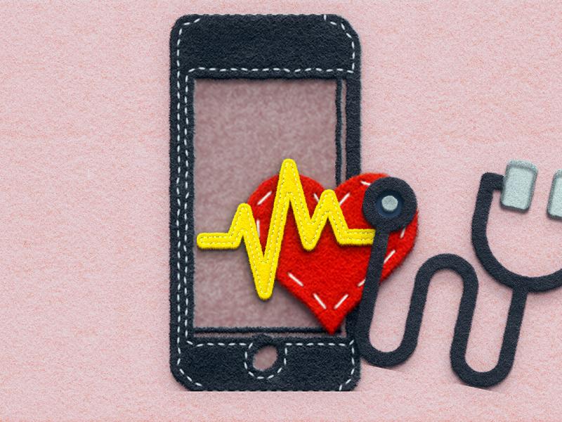 Stethoscope and smartphone