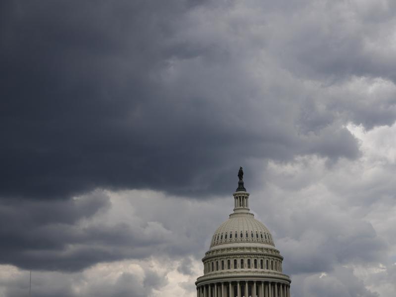 Dark clouds over the U.S. Capitol