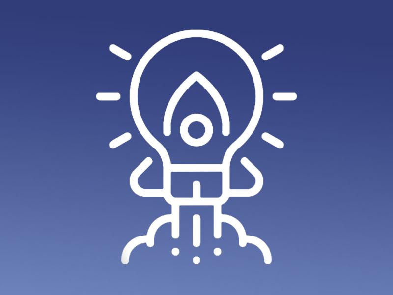 Light bulb rocket ship launches