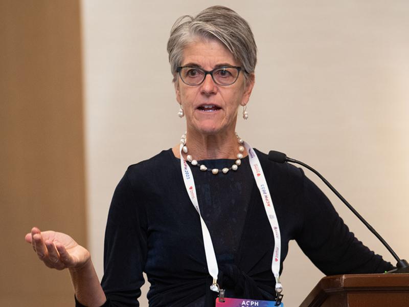 Christine Sinsky, MD at the lecturn