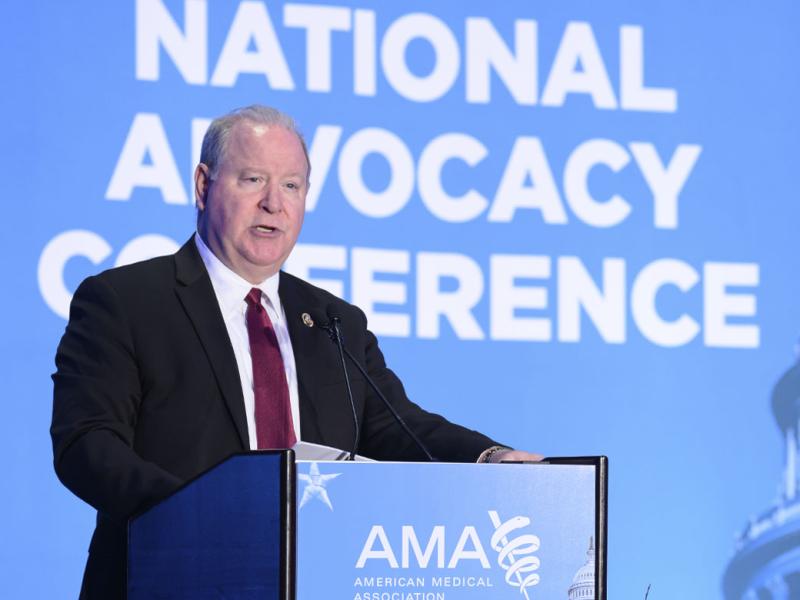 Indiana Rep. Larry Bucshon, MD, speaking at 2024 National Advocacy Conferene (NAC