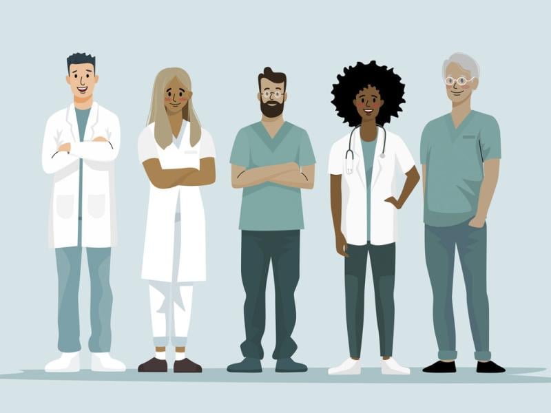 A group of medical workers