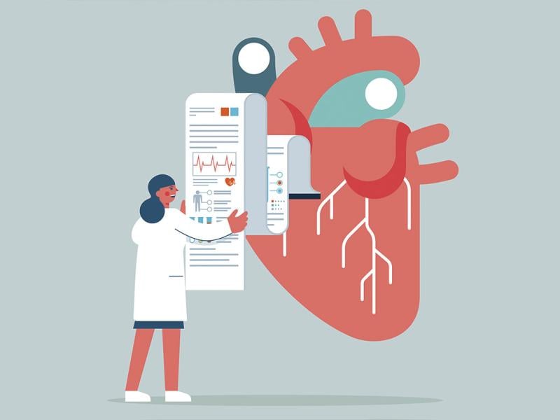 Doctor diagnoses a giant human heart
