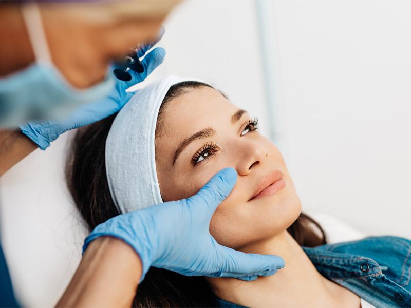 Smiling client at a spa