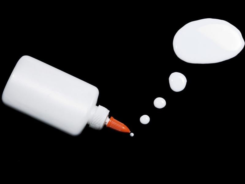 Glue creating a speech bubble