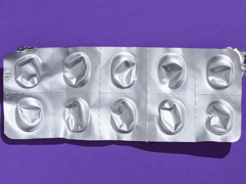 Empty tablet blister pack