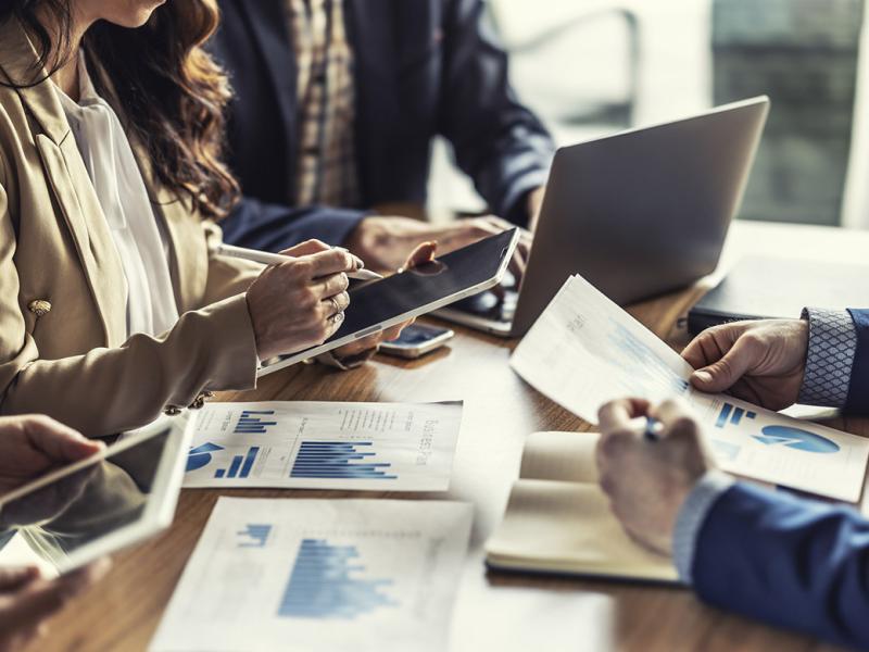 Colleagues at a meeting