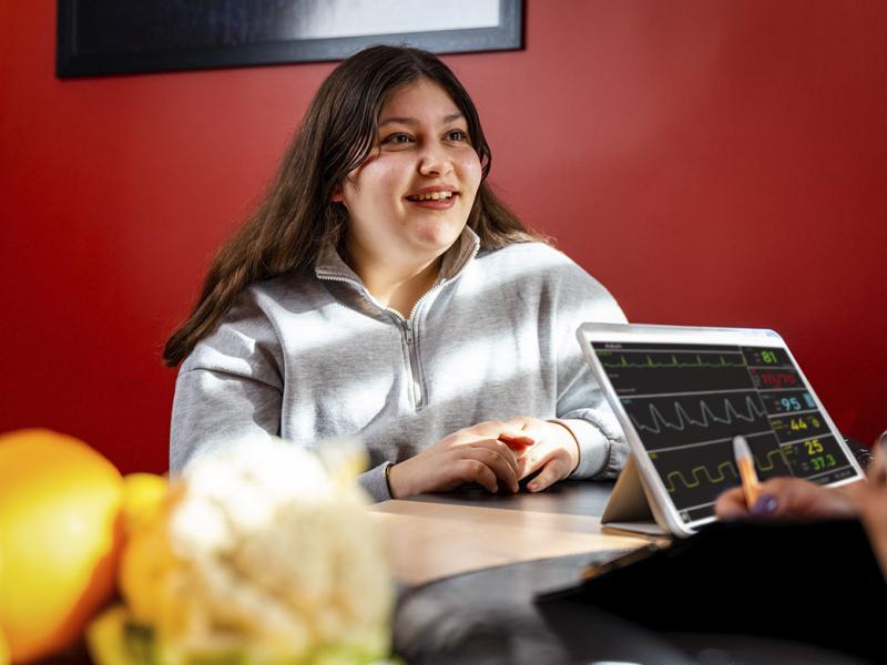 Teenage patient in an appointment
