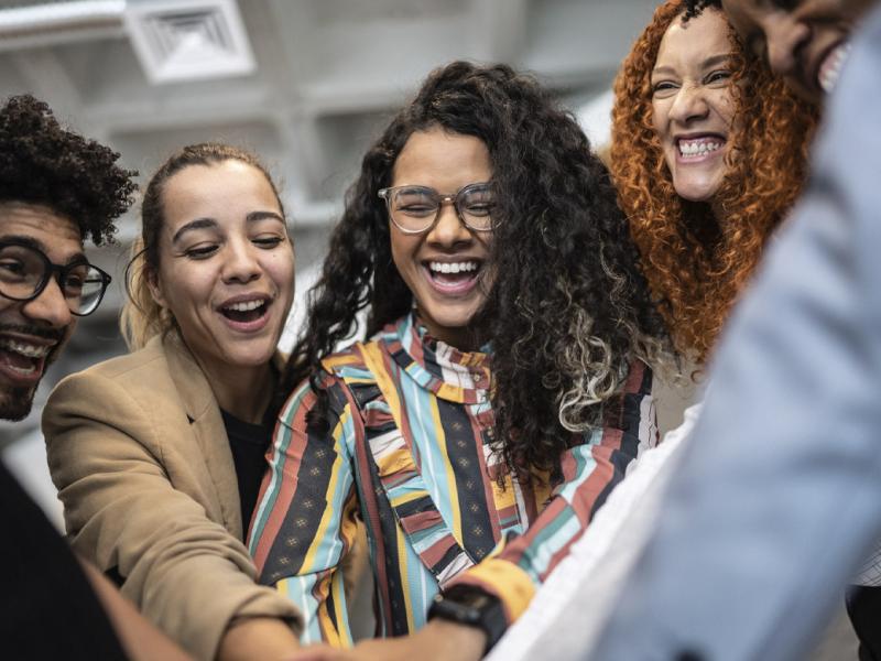 Smiling group of young adults