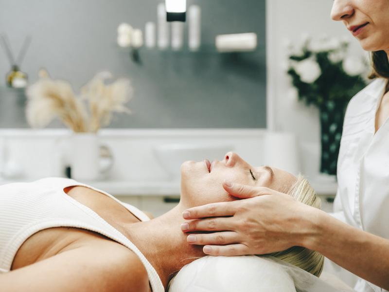 Client at a spa appointment