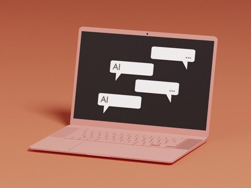 Chats on a laptop