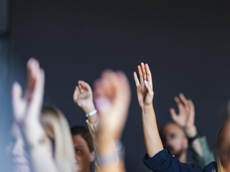 Raised hands