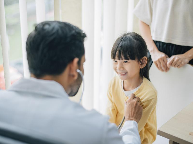 Child during a doctor's appointment