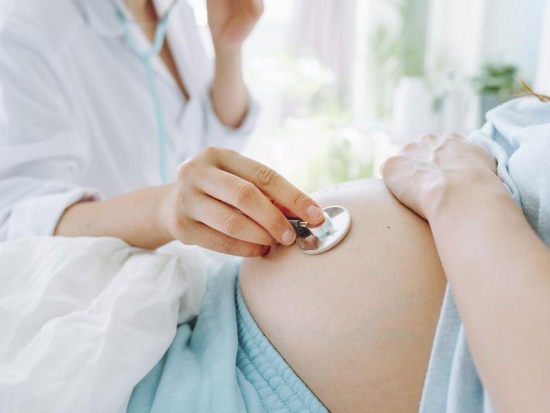 Pregnant patient in appointment