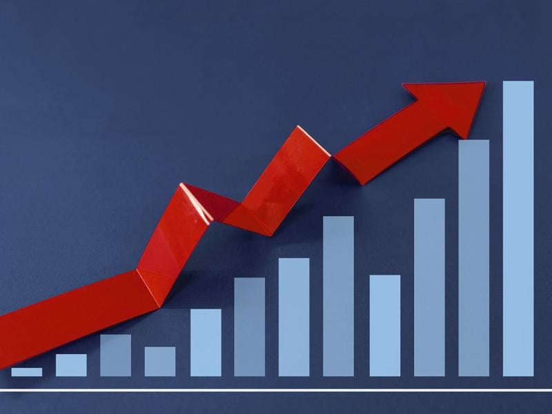 Graph showing upward trend
