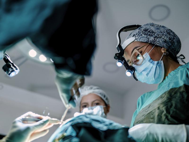 Surgeons in an operating room
