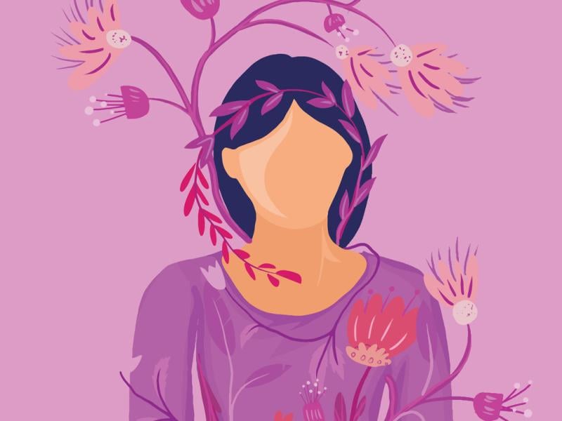 Faceless woman