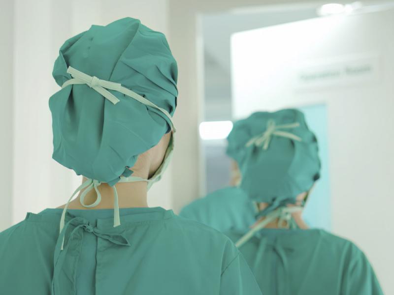 Physicians in scrubs