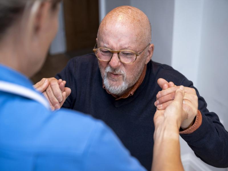 Patient in physical therapy appointment