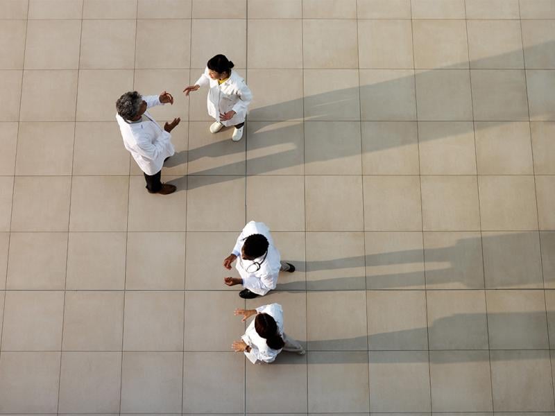 Group of physicians in discussion
