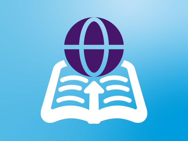 Open textbook with arrow