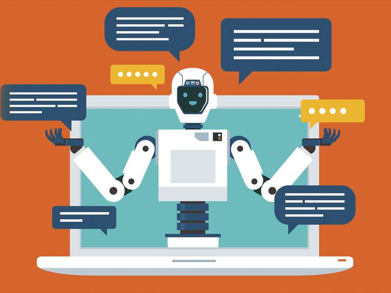 AI robot in a laptop