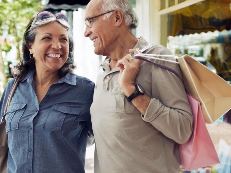 Portrait of a smiling, healthy senior couple.
