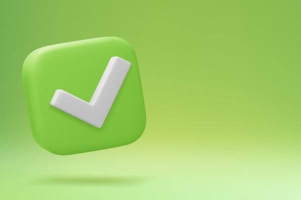 Check mark button