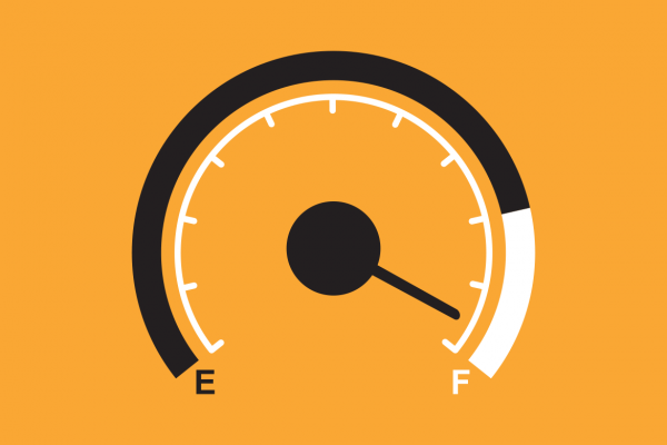 Illustration of a speedometer.